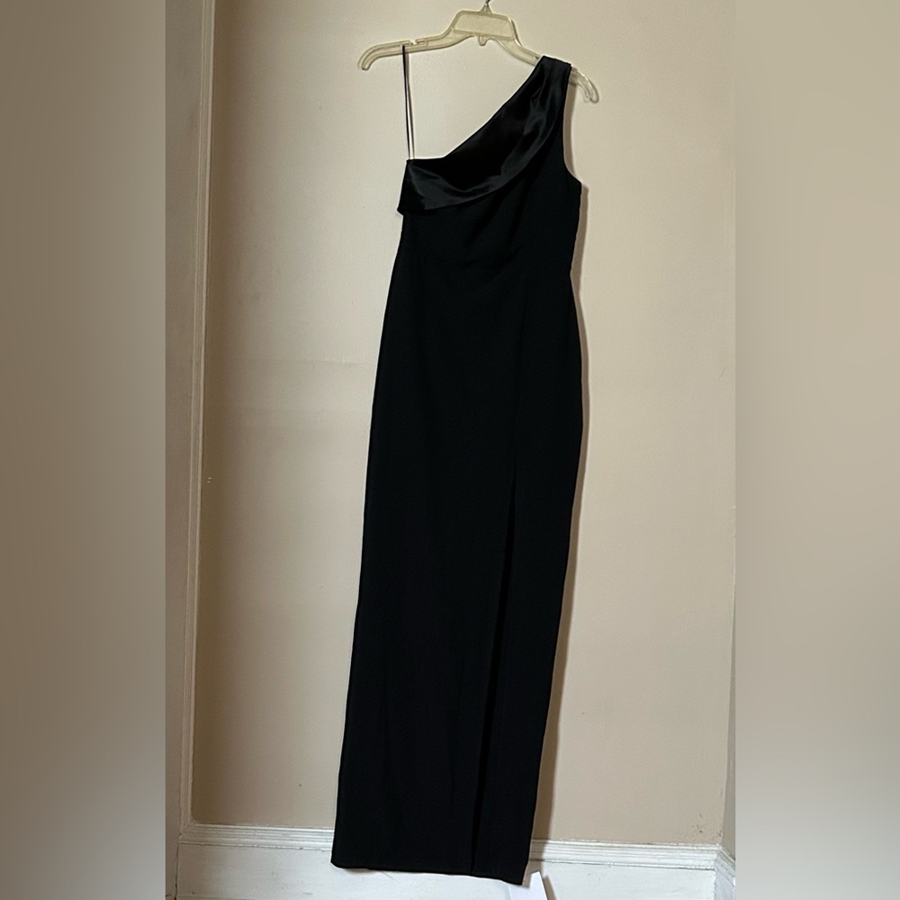 Vesper One Shoulder Black Maxi Dress - Size: 10